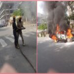 Noida Car Fire: नोएडा में चलती कार में लगी भीषण आग, महिला ने कूदकर बचाई जान