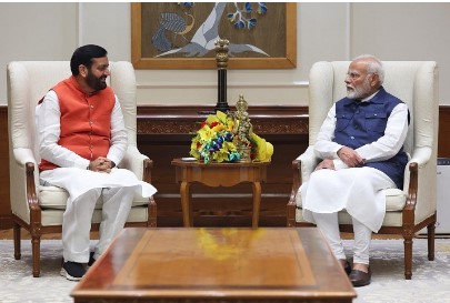 भाजपा की प्रचंड जीत के बाद पीएम नरेंद्र मोदी से मिलने पहुंचे नायब सैनी 