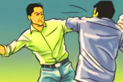 फरीदाबाद में युवती को लेकर सड़क पर भिड़े दो युवक, पुलिस ने दोनों युवकों को पकड़ा