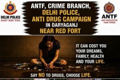 Delhi Police ANTF Continues ‘Drug-Free’ awareness program in the area of Daryaganj, Delhi