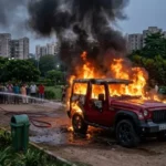 गाजियाबाद में थार को बनाया निशाना, पेट्रोल छिड़ककर लगाई आग, हिस्ट्रीशीटर समेत दो पर केस दर्ज