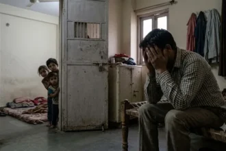 खोड़ा में दो बच्चों को कमरे में बंद कर महिला लापता, पति ने भांजे पर लगाया आरोप