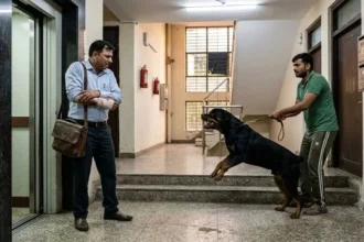 गाजियाबाद में डॉग अटैक: रोटवीलर ने वैज्ञानिक का हाथ जकड़ा, अस्पताल पहुंचाना पड़ा