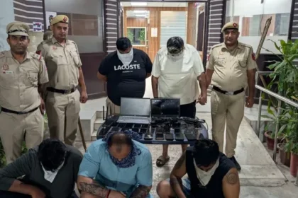 कीर्ति नगर में चल रहा था ऑनलाइन बेटिंग का नेटवर्क, पुलिस ने पांच लोगों को दबोचा