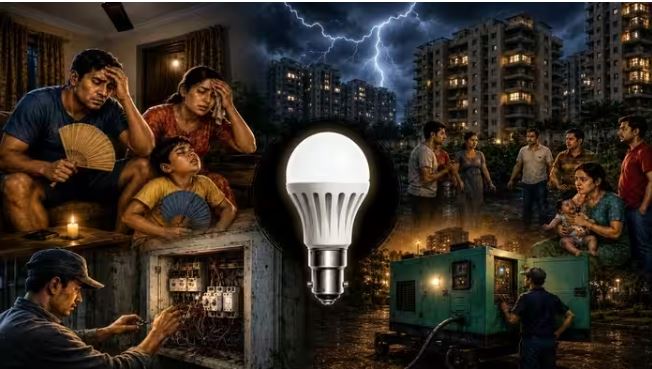 बारिश बनी आफत: ग्रेटर नोएडा वेस्ट की सोसायटियों में 13 घंटे गुल रही बिजली, हजारों परिवार परेशान