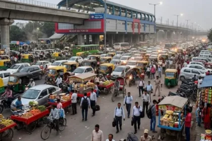 सेक्टर डेल्टा-वन मेट्रो स्टेशन के नीचे अतिक्रमण का आरोप, आरडब्ल्यूए ने हटाने की मांग की