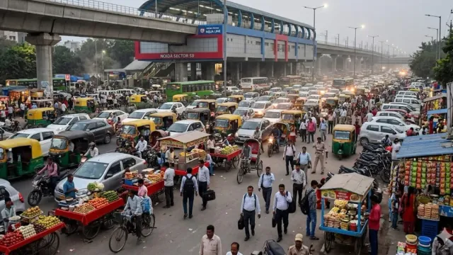 सेक्टर डेल्टा-वन मेट्रो स्टेशन के नीचे अतिक्रमण का आरोप, आरडब्ल्यूए ने हटाने की मांग की
