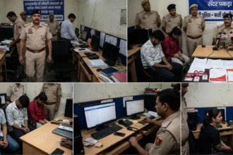 नौकरी का झांसा देकर ठगी करने वाला कॉल सेंटर पकड़ा