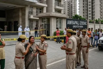 नोएडा की सोसाइटी में घरेलू सहायिका फंदे पर लटकी: सर्वेंट रूम में मिला शव; जांच में जुटी पुलिस