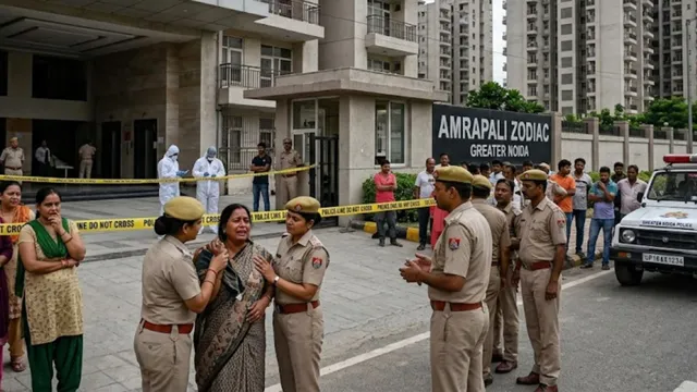 नोएडा की सोसाइटी में घरेलू सहायिका फंदे पर लटकी: सर्वेंट रूम में मिला शव; जांच में जुटी पुलिस