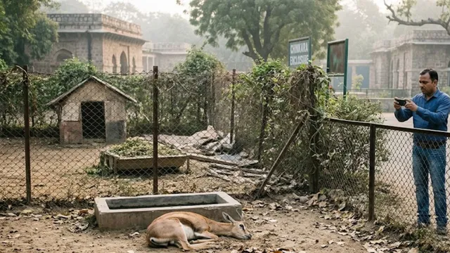 दिल्ली चिड़ियाघर में चिंकारा की मौत, सीमेंट की बोरी सींग में फंसने से हुआ था घायल