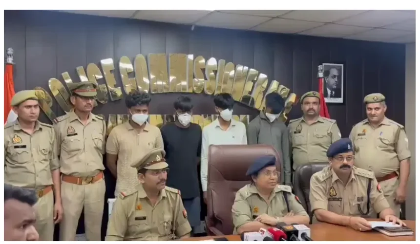 नोएडा में लिफ्ट देकर लूटपाट करने वाले गैंग का पर्दाफाश, चार बदमाश गिरफ्तार