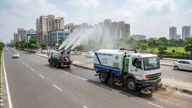ग्रेटर नोएडा में प्रदूषण पर प्रहार, 4.10 करोड़ से खरीदी जाएंगी स्वीपिंग मशीन और एंटी-स्मॉग गन