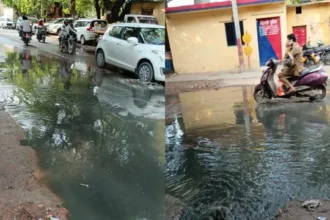 ओखला इंडस्ट्रियल एस्टेट में चार साल से सीवर संकट, सड़क पर बह रहा गंदा पानी