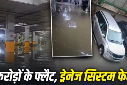 तालाब बने बेसमेंट, डूबीं गाड़ियां, लिफ्ट में घुसा पानी… बारिश में नोएडा की सोसाइटियां बेहाल