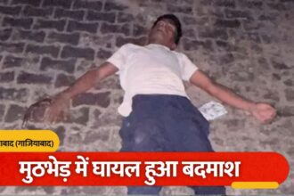 साहिबाबाद में हत्या के आरोपी से पुलिस की मुठभेड़, गोली लगने से समीर उर्फ गुड्डू घायल