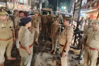 रक्षाबंधन पर गाजियाबाद में कड़ा सुरक्षा पहरा, बाजारों से मेट्रो स्टेशन तक पुलिस की गश्त