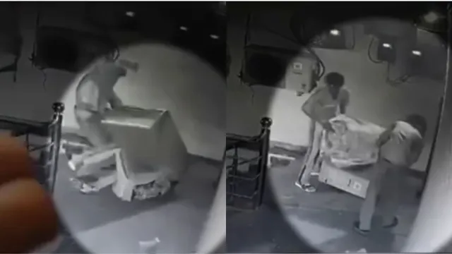 मिनटों में AC आउटडोर खोल ले गए चोर, उठाते ही खुद पर गिरा भारी यूनिट, VIDEO वायरल