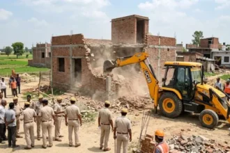 कल्लूगढ़ी में GDA का बड़ा एक्शन, 44 हजार वर्गमीटर की अवैध कॉलोनी पर चला बुलडोजर