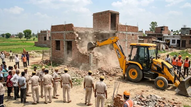 कल्लूगढ़ी में GDA का बड़ा एक्शन, 44 हजार वर्गमीटर की अवैध कॉलोनी पर चला बुलडोजर