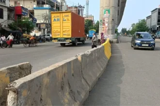 कांवड़ियों की सुरक्षा के लिए गाजियाबाद ट्रैफिक पुलिस ने बंद कराए मेरठ रोड के कट