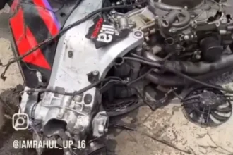 नोएडा में तेज रफ्तार SUV की टक्कर से रेसिंग बाइक सवार युवक की मौत, चालक हिरासत में