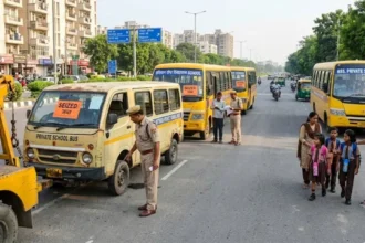 नोएडा में स्कूली वाहनों पर बड़ा एक्शन, अनफिट बसें होंगी जब्त; ड्राइवरों के लाइसेंस भी रद