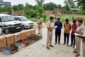 फतेहपुर बेरी फार्म हाउस पार्टी पर एक्साइज विभाग का छापा: 10 लाख की अवैध शराब जब्त, 5 तस्कर गिरफ्तार