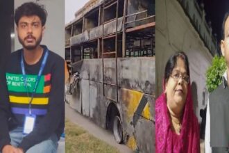 यमुना एक्सप्रेस वे पर बस में लगी आग के बाद भाजपा नेता की पत्नी-बेटा लापता, खोज जारी
