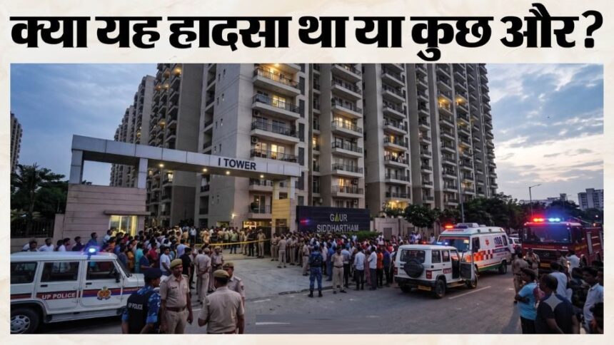 गाजियाबाद की गौर सिद्धार्थम सोसाइटी में 15वीं मंजिल से गिरी 16 वर्षीय किशोरी, मौत