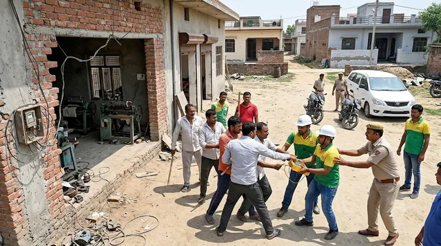 ग्रेटर नोएडा: तुस्याना गांव में चोरी की बिजली से चल रही थी फैक्ट्री, रेड मारने गई NPCL टीम पर हमला