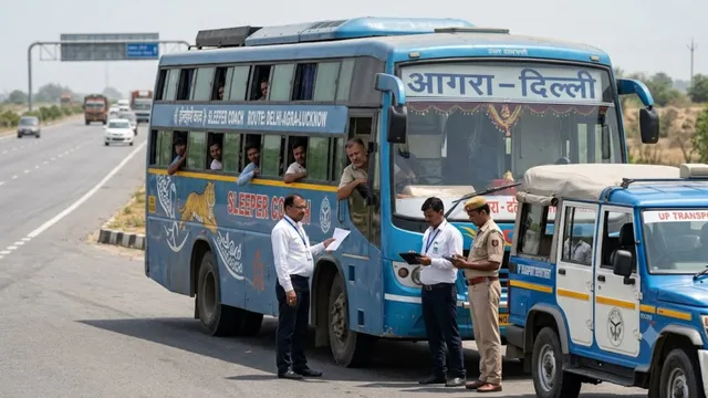यमुना एक्सप्रेसवे पर यात्रियों की जान से खिलवाड़: 30 लाख रुपये का चालान और बीमा खत्म, फिर भी फर्राटा भर रही खटारा बस