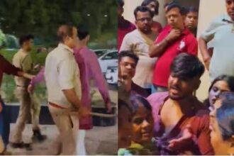 आम्रपाली जोडिएक सोसायटी में हुड़दंग, बिना नंबर प्लेट की कार ने कई वाहनों को मारी टक्कर; दो हिरासत में