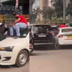 नोएडा में खौफनाक मंजर, बोनट पर लटके 2 युवक, बेखौफ होकर कार भगाता रहा कैब चालक